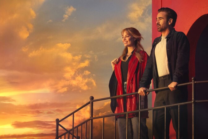 Margot Robbie och Colin Farrell i "A Big Bold Beautiful Journey".
