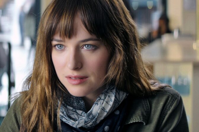 Dakota Johnson utan skyddsnät.