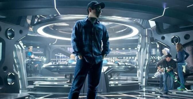 J.J. Abrams på inspelningen av Star Trek. 