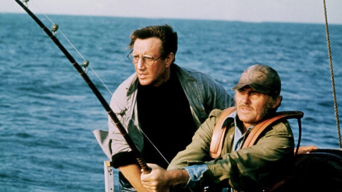 Robert shaw och Roy Scheider i "Hajen"