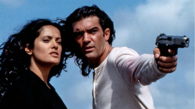 Hayek och Banderas i kultfilmen "Desperado".