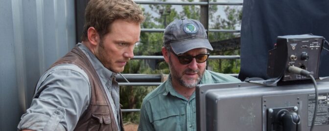 Colin Trevorrow när han spelade in "Jurassic World"