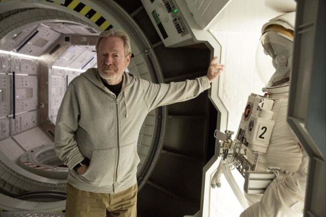 Ridley Scott på inspelningen av "The Martian".