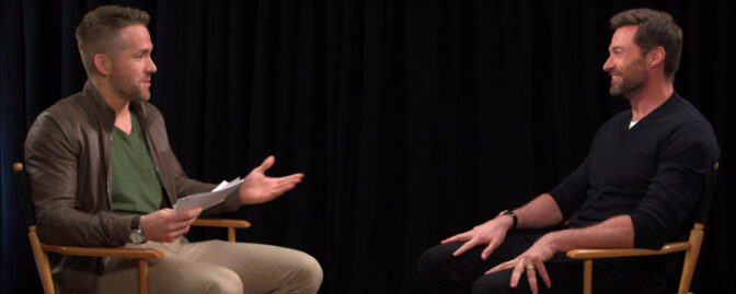Se när Ryan Reynolds kraschar en pressjunket med Hugh Jackman
