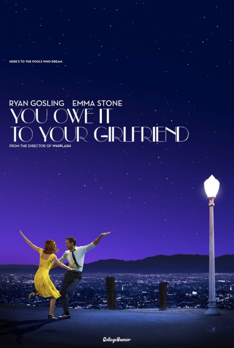 Medium aae186d39b73d4b33f8862a699f63912 honest movie posters 2017 la la land college humor