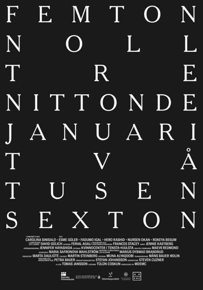 femton noll tre nittonde januari två tusen sexton