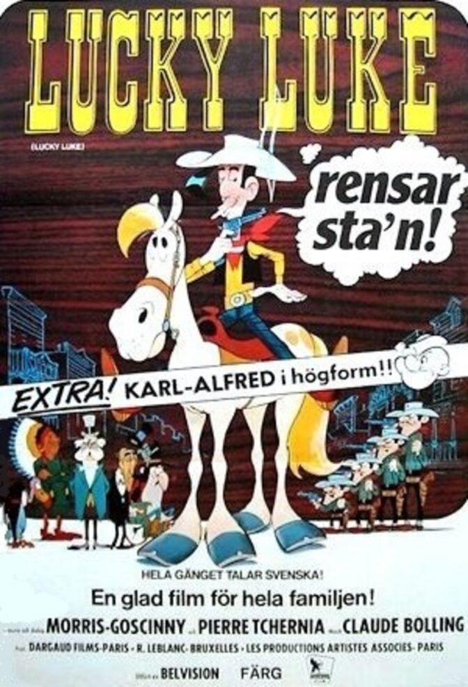 Lucky Luke rensar stan