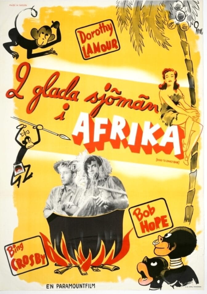 Två glada sjömän i Afrika