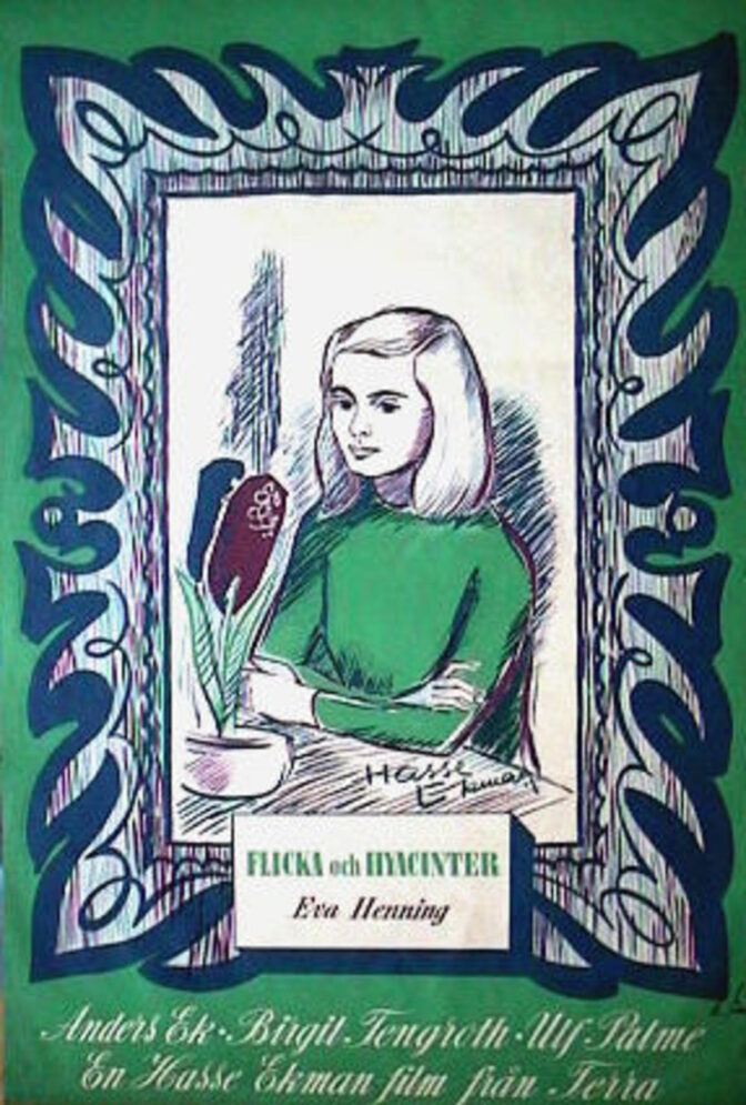 Flicka och hyacinter