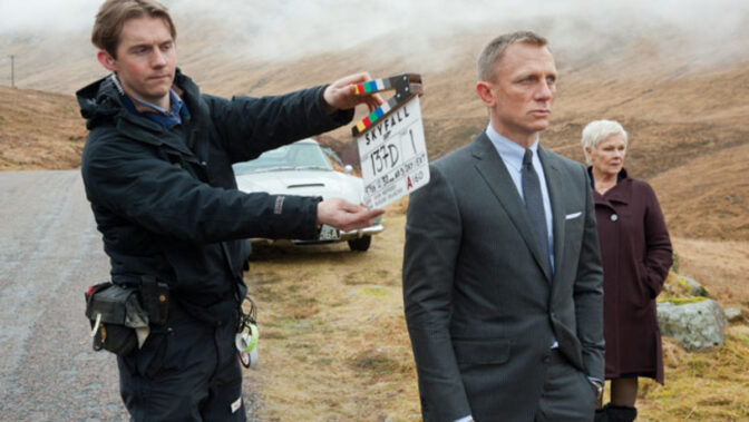 Daniel Craig som 007 på inspelningen av "Skyfall"