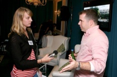 MovieZines reporter Lotta Zachrisson och Scott Benza