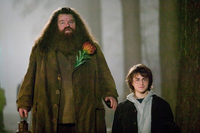 Robbie Coltrane som Rubeus Hagrid.
