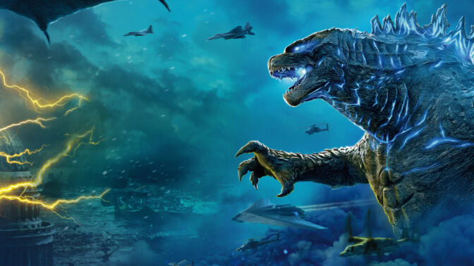 Ett av Godzillas många vredesutbrott. 
