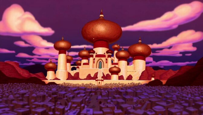 Slottet Agrabah från Disneys "Aladdin". 