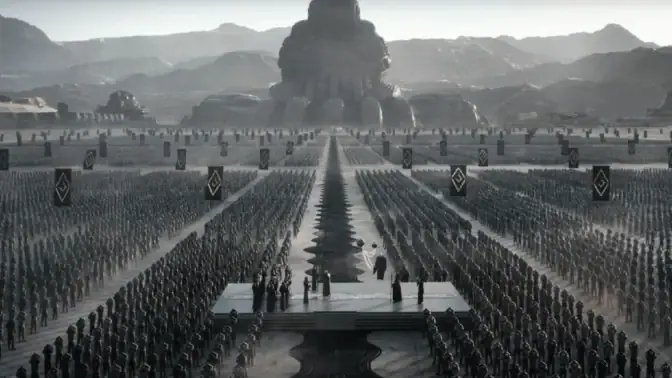 Episka scener avlöser varandra. 