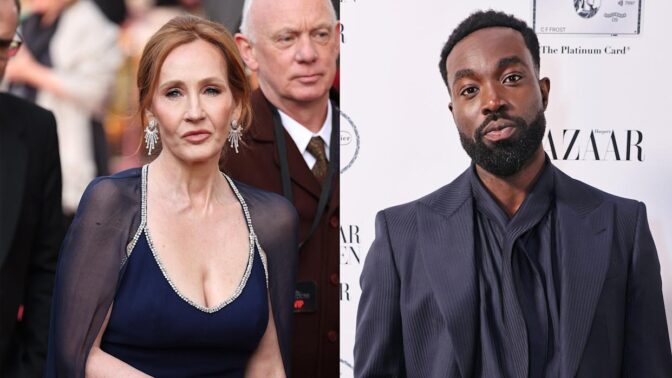 J.K. Rowling och Paapa Essiedu. 