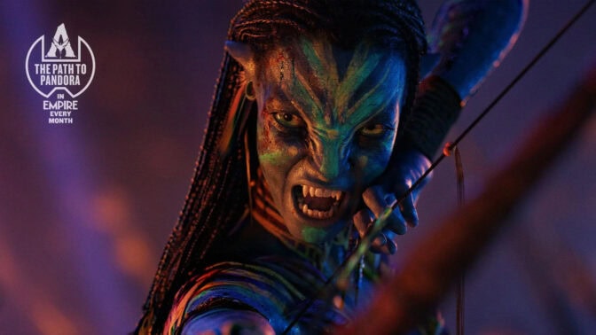 Zoe Saldana som Neytiri i "Avatar: Fire and Ash".