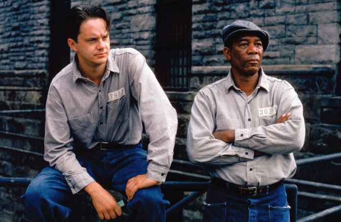 Tim Robbins och Morgan Freeman i "Nyckeln till frihet"