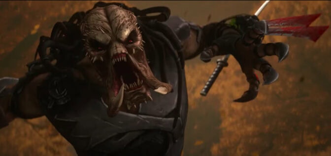 Predator lurar i antika Japans skuggor...