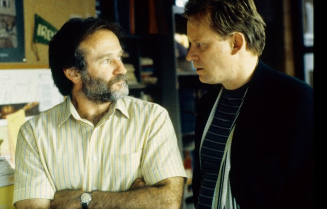 Stellan Skarsgård och Robin Williams i "Good Will Hunting"