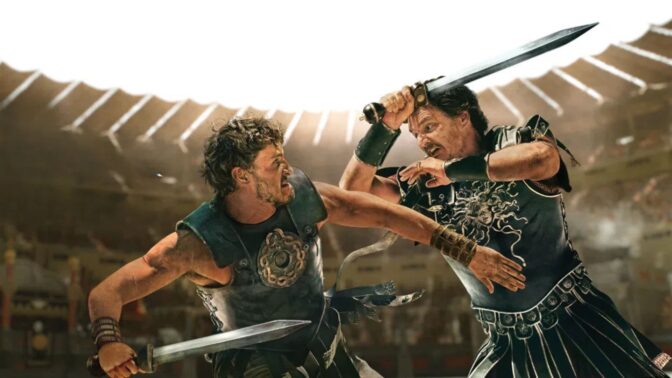 Mescal vs Pascal i "Gladiator II".