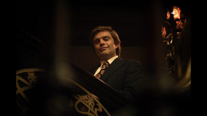 Sebastian Stan som Donald Trump i "The Apprentice".