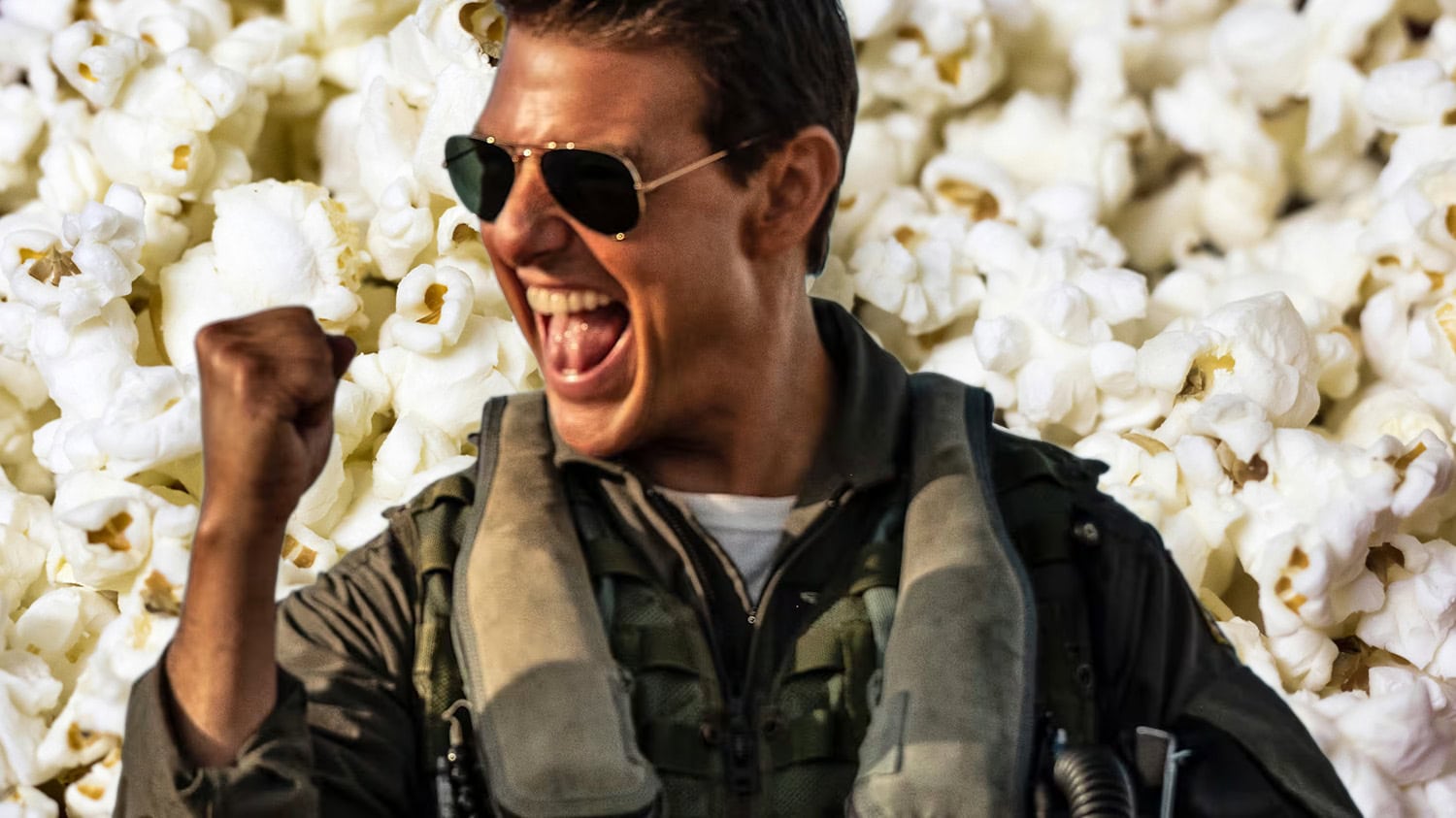 Tom Cruise äter popcorn som han springer - intensivt