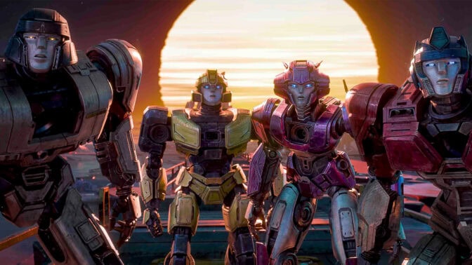 Fyra besvikna robotar.