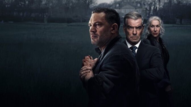 Tom Hardy, Pierce Brosnan och Helen Mirren är perfekta gangsters i nya "MobLand".