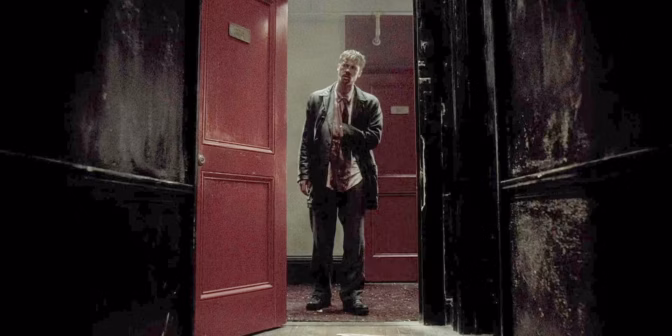 Mörka scener i en mörk film. 