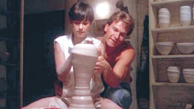Patrick Swayze och Demi Moore drejar i "Ghost"