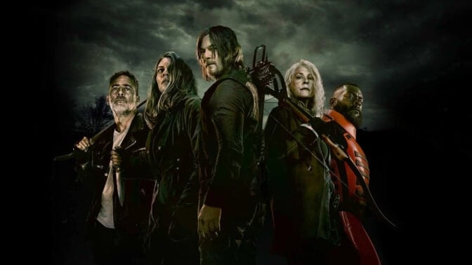Några av de skådespelare som orkade vara kvar i säsong 11 av "The Walking Dead".