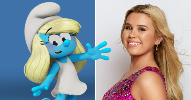 Lisa Ajax gör rösten till Smurfan.