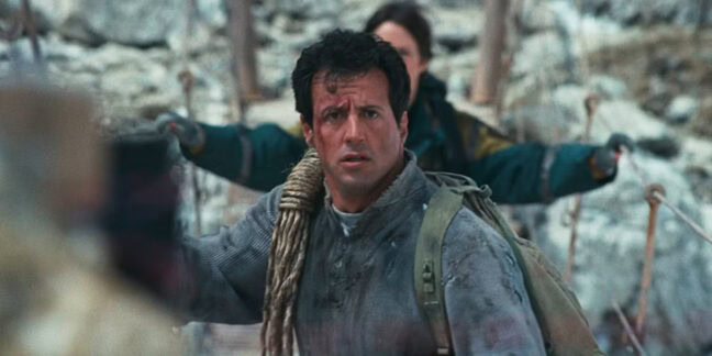 Sylvester Stallone som Gabe Walker i "Cliffhanger".