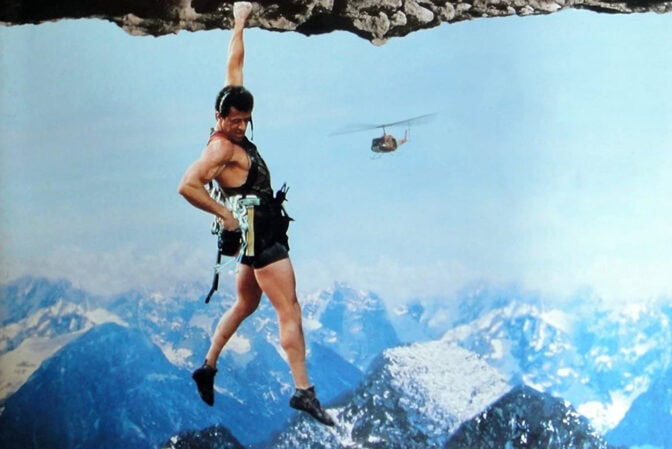 Sylvester Stallone i "Cliffhanger – Svindlande avgrund"