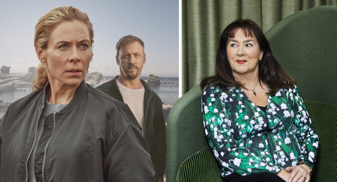 Anna Jansson & Eva Röse som Maria Wern