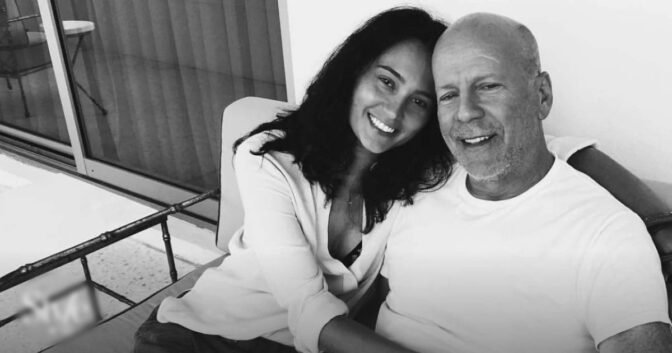 Bruce Willis med hustrun Emma.