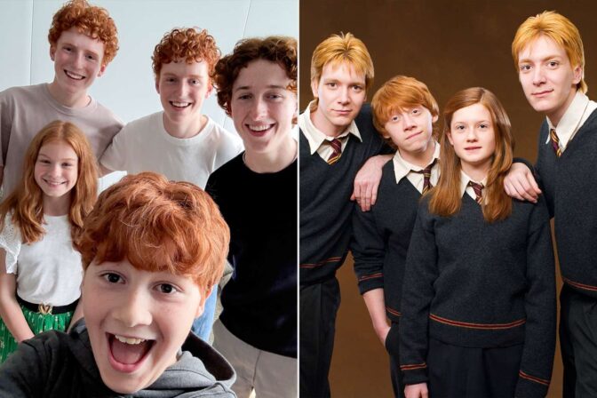 Syskonen Weasley är samlade. Foto: HBO/Warner Bros