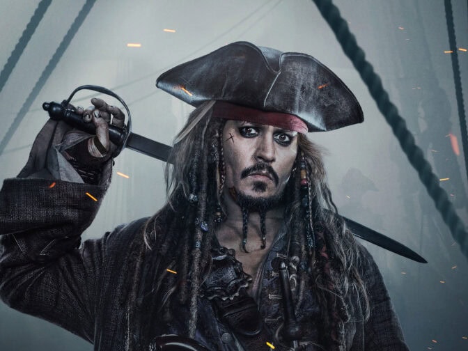 Johnny Depp som Jack Sparrow.