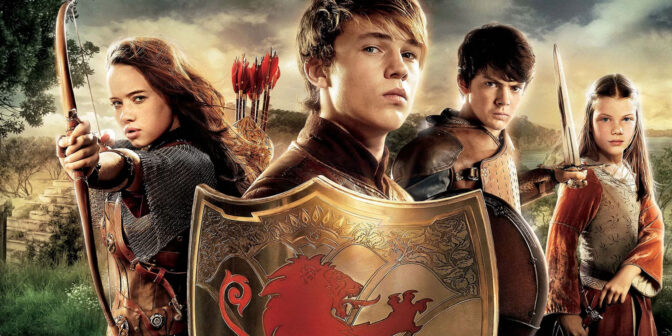 Huvudpersonerna i de gamla "Narnia"-filmerna från 2000-talet.