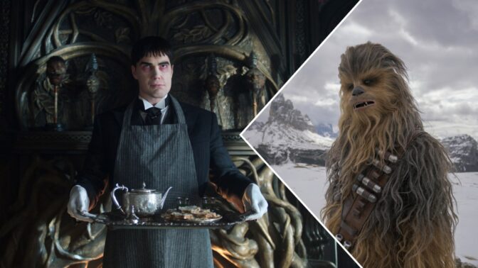 Den långe butlern Lurch spelas numera av Chewbacca.