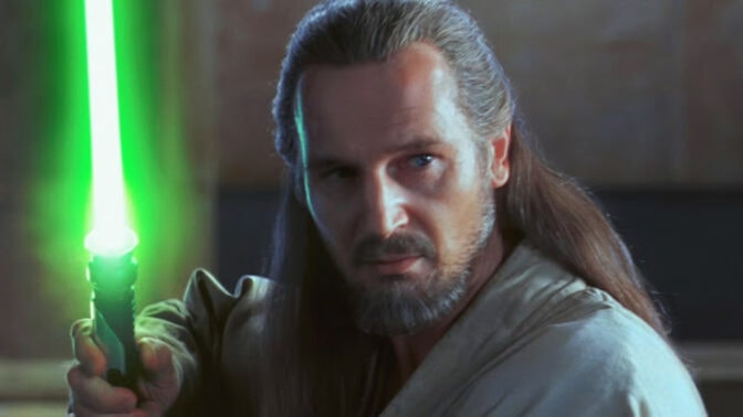 Liam Neeson som Qui-Gon Jinn i "Star Wars: The Phantom Menace"