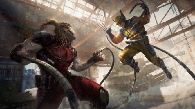 En läckt illustration från spelet "Marvel's Wolverine".