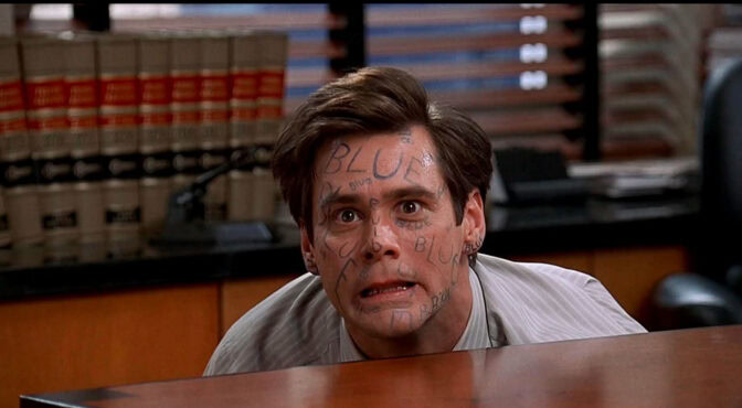Jim Carrey som Fletcher Reede i "Liar Liar"