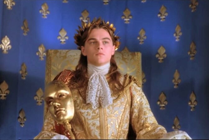 Leonardo DiCaprio i "Mannen med järnmasken".