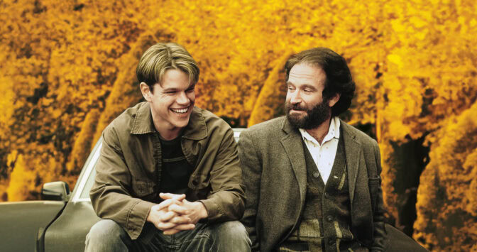 Matt Damon och Robin Williams i underbara "Will Hunting"