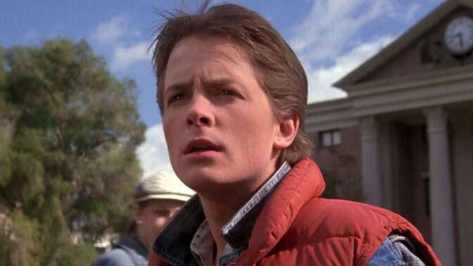 Michael J. Fox i "Tillbaka till framtiden".