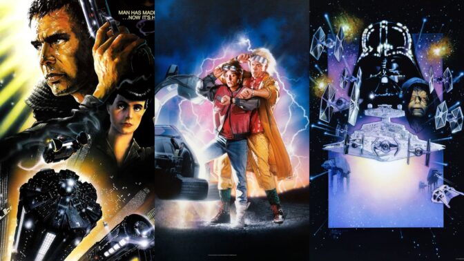 Tre av Drew Struzans mest ikoniska affischer.