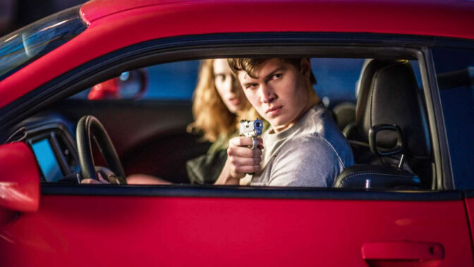 Ansel Elgort och Lily James i "Baby Driver"