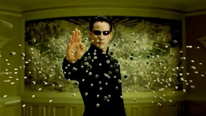 Keanu Reeves som Neo i "Matrix".